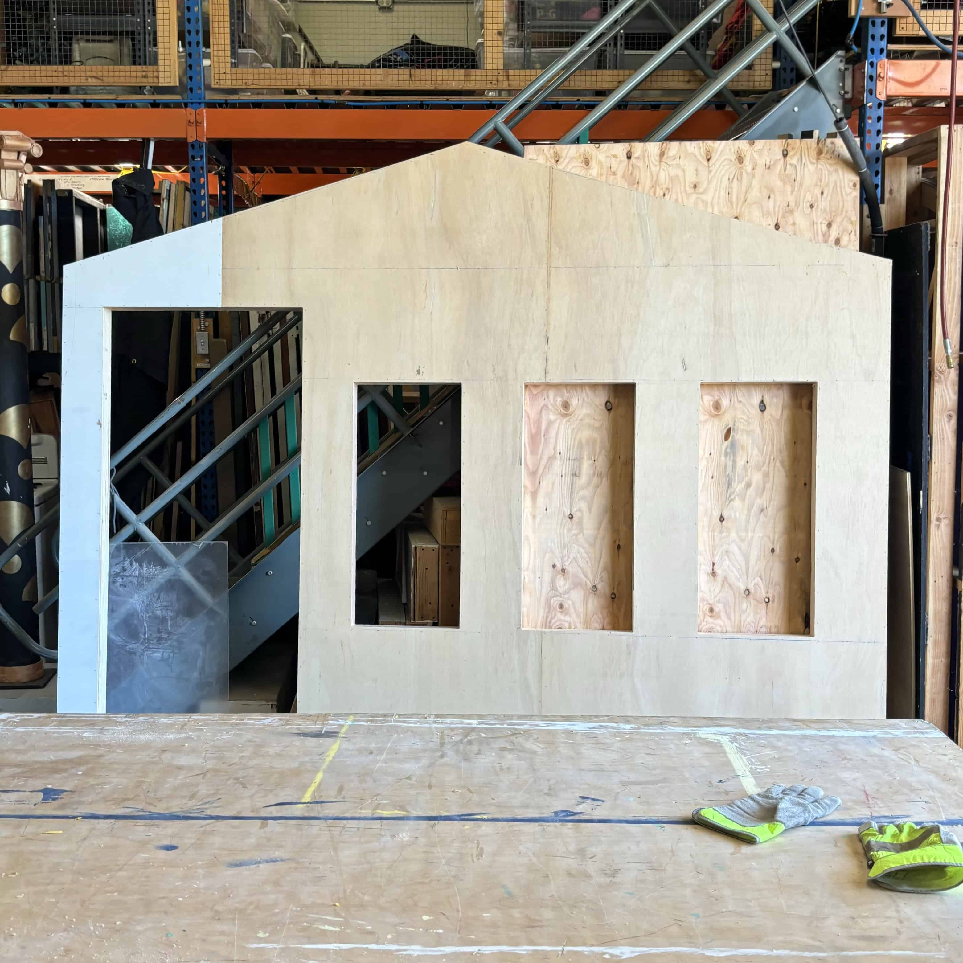 bed with plywood on top