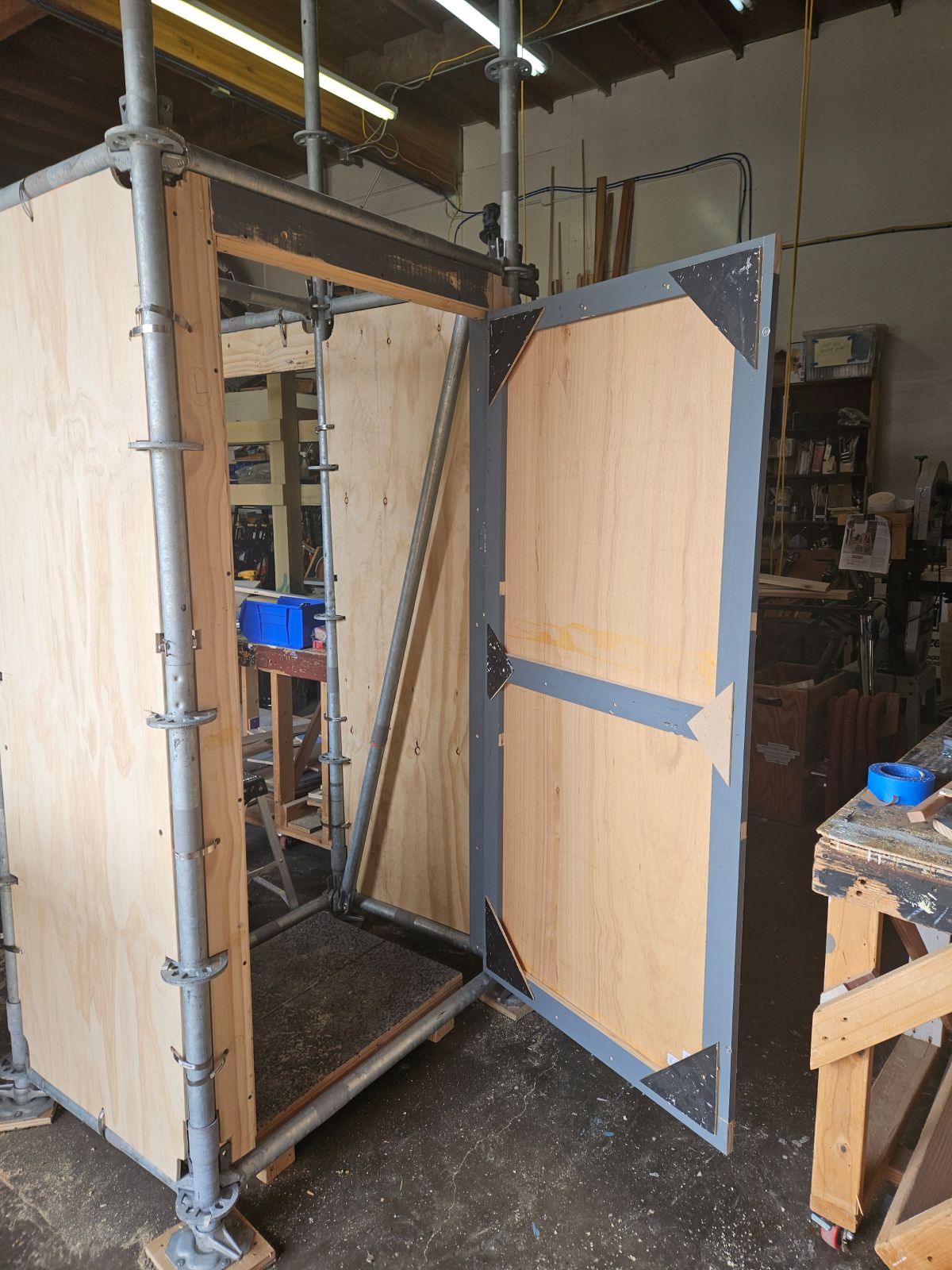 bed with plywood on top